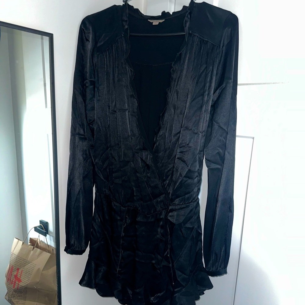 Guess Black Long Sleeve Romper size M